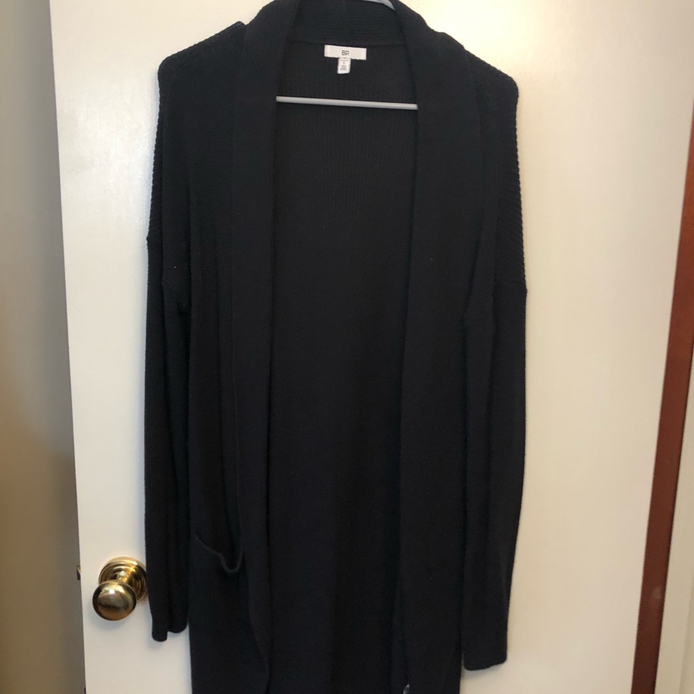 Long black cardigan